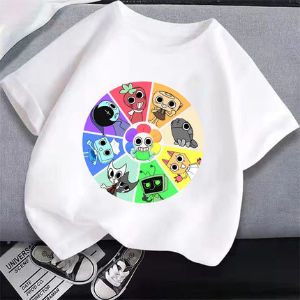 Game Dandy's World Kids Anime Cotton T-shirt Boy Girl Short Sleeve Top Children Cartoon Cute Tee Summer Casual Clothes Gift 2024