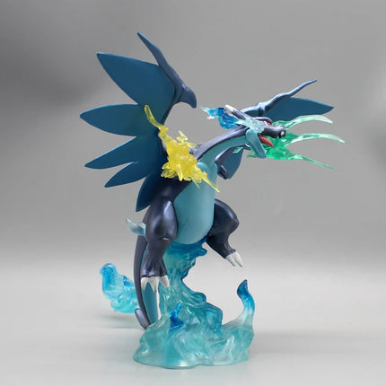 18cm Pokemon Gk Super Charizard X Anime Figure P Blue Pet Elf Convertible Model Statue Desktop Decoration Children Birthday Toys
