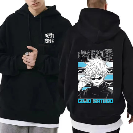 Anime Jujutsu Kaisen Hoodie Men Women Street Fashion Sweater Popular Hip Hop Streetwear Fleece Oversized Long Sleeve Pullover