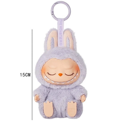 Figura de Anime Labubu Have A Seat, modelo de muñeca colgante de PVC, llavero de réplica de monstruo Kawaii, juguete de regalo d
