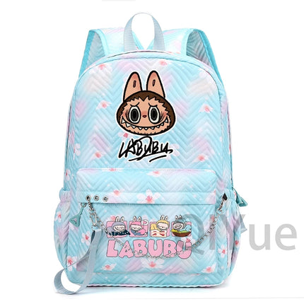 Cute Cartoon Backpack Teenager Girl Zimomo Knapsack Mokoko Charm Junior Student Casual Commute Back To School Waterproof Bags