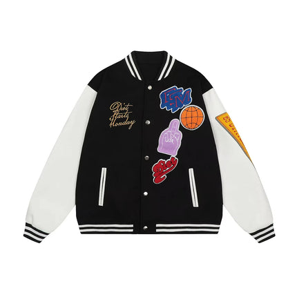 Curry Same BARBUX Niche Trendy Brand American Loose High Street VIBE Baseball Jersey Clothing Jacket Men and Women