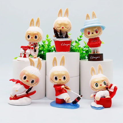 In Stock New The Monsters Canvas Series Blind Box Labubu Toy Figurines Desktop Ornaments Exquisite Peripherals Gifts