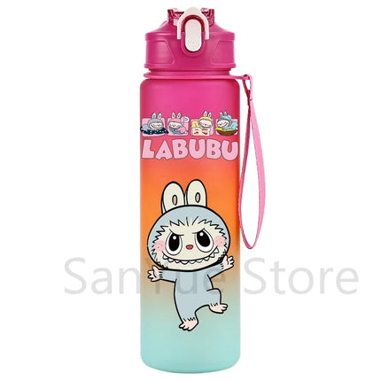 750Ml Cartoon Printed Large Capacity Water Bottle Teenger Student Drinking Portable Cartoon Outdoor Sport Water Cup Kid Gift
