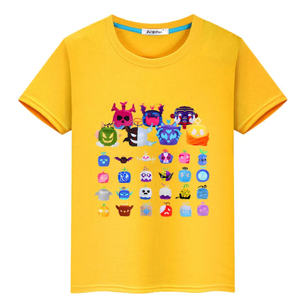 Blox Fruits New Game t shirt for kids boy 10years 100%Cotton Short Tops y2k one piece anime Tees pride tshirt kids clothes girls