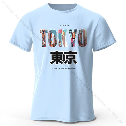Tokyo Printed Fashion Forward 100% Cotton T-Shirt, Ultra Soft Round Neck Short Sleeve Tee, Perfect for Men & Women