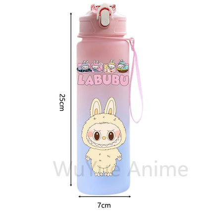 2Pcs/set Cute Cartoon Backpack with 750Ml Outdoor Sports Water Bottle Student Girl Boy Schoolbag Large Capacity Travel Bag Gift