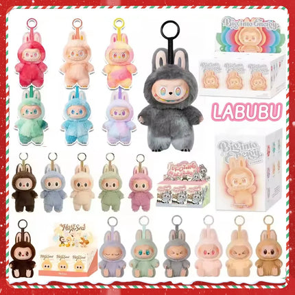 1:1 Quality For Labubu Blind Box Monster Series PVC Kawaii  Macaron Pendant Doll Monster Keychain Birthday Holiday Kids Gift