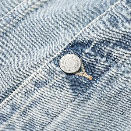 SIMWOOD 2025 Spring New Oversize 12.5oz Classical Denim Jackets Men Washed Vintage Casual Jacket