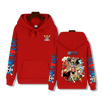 One Piece handsome print Autumn and Winter comfortable soft thickening men's high quality casual fashion warm street hoodie