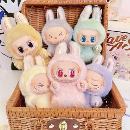 2nd generation Labcloth sitting party vinyl plush cute doll blind box party plush Christmas gift key ring children's toys
