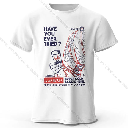 Hand-drawn Japanese Art T-shirt - Urban Kawaii Design for Men Women 100% Cotton Streetwear
