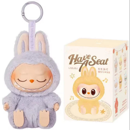 1:1 Quality Kawaii Monster For Labubu Blind Box Series PVC  Macaron Pendant Doll Monster Keychain Birthday Holiday Kids Gift