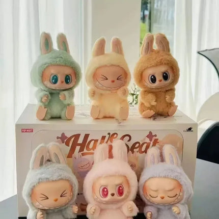2nd generation Labcloth sitting party vinyl plush cute doll blind box party plush Christmas gift key ring children's toys
