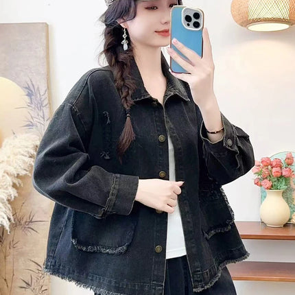 Max LuLu 2025 Spring Vintage Design Clothes Womens Fashion Denim Jackets Ladies Loose Classic Coats Casual Patchwork Outerwear