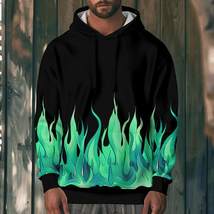 Autumn Hoodies Fashion Flame 3D Print Men Women Streetwear Hooded Sweatshirts Pullover Oversized Harajuku Coat Man Clothing
