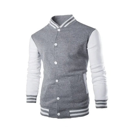Men's Autumn and Winter Flight Jacket Baseball Jersey Velvet Loose Casual Stand-up Jacket Men Varsity Jacket Coat for Men