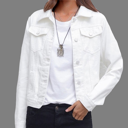 High Quality Jeans Jacket Coats Short Denim Jacket Chaqueta Mujer Casaco Jaqueta Candy Color Casual Autumn Women Feminina Female