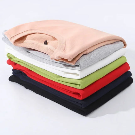 Men's Cartoon Printed Pure Cotton Sweatshirts Oversized Classic Graphic Pullovers for Men Women Tops