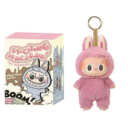 For Labubu Kawaii Monster V3 Blind Box Series PVC Labubu Macaron Pendant Doll Monster Keychain Birthday Christmas Gift