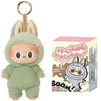 1:1 Quality Kawaii Monster For Labubu Blind Box Series PVC  Macaron Pendant Doll Monster Keychain Birthday Holiday Kids Gift
