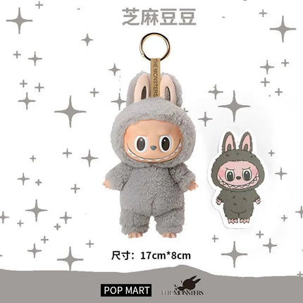 Figura de Anime Labubu Have A Seat, modelo de muñeca colgante de PVC, llavero de réplica de monstruo Kawaii, juguete de regalo d