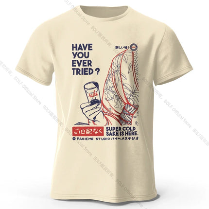 Hand-drawn Japanese Art T-shirt - Urban Kawaii Design for Men Women 100% Cotton Streetwear