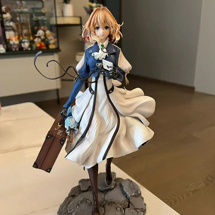 25CM Violet Evergarden Anime Figure Violet Eternal Garden Gk Tide Play Anime Girl Statue Model Tabletop Decoration Xmas Gift Toy
