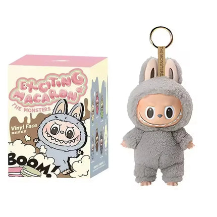 For Labubu Kawaii Monster V3 Blind Box Series PVC Labubu Macaron Pendant Doll Monster Keychain Birthday Christmas Gift