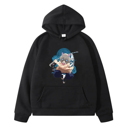 Cartoon Anime Inosuke Hashibira - Kimetsu No Yaiba Hoodie Sweatshirts Casual Children's Clothing for Boys Cut Kids Clothes Girls