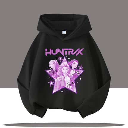 Y2K KPop Demon Hunters Hoodies Teenage Girls Boys Rumi KPop Demon Hunters Hoody Autumn Casual Long Sleeve Children's Clothing