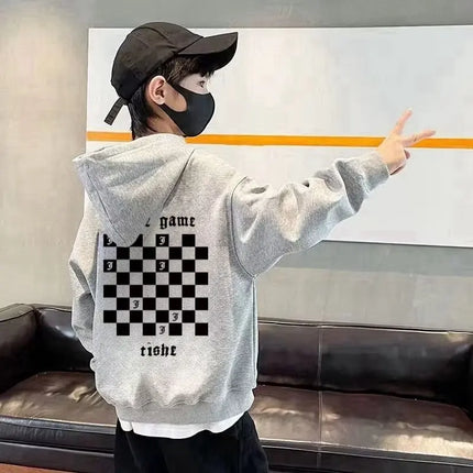 2023 Spring & Autumn Boys Hoodies Sweatshirts Korean Fashion Streetwear Hoodies Casual Children's Clothing Pullover Sweatshirs