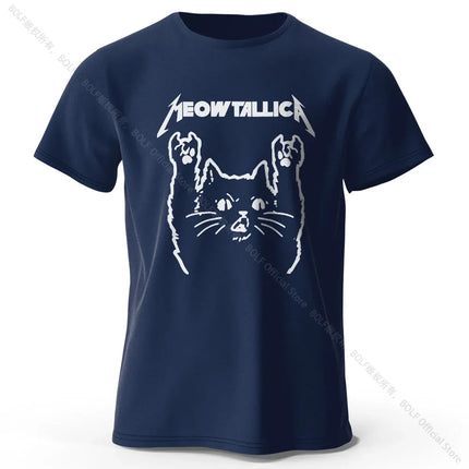 Chibi Cat Anime Printed 100% Cotton T-Shirt, Ultra Soft Round Neck Short Sleeve Tee for Men & Women