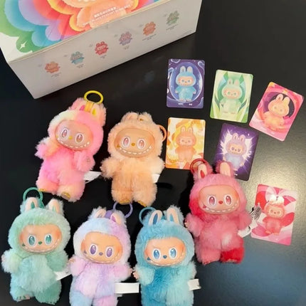 BANDAI/Labub# V3/ In stock Macaron 3rd Gen Vinyl Doll Keychain Pendant Collectible Toy Gift for Adults Kids High Energy Series