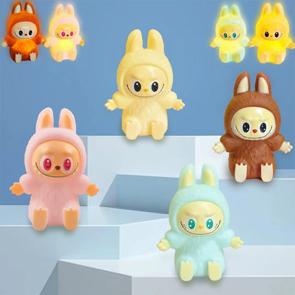 Glowing Night Light labufufu - Cute Glowing Anime Bedside Lamp, Kids Room Decor Mood Lighting,Children's Gift