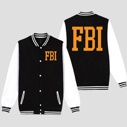 FBI Print Baseball Jacket Man Clothing Women Streetwear Fleece Bomber Jackets for Kids Coats Winter Jacket Men