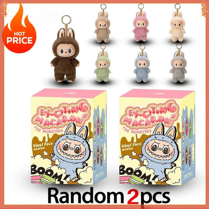 1:1 High Quality for La BuBu Blind Box Series PVC for La BuBu Macaron Pendant Doll Monster Keychain Birthday Christmas Gift