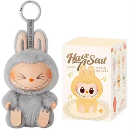 1:1 Quality Kawaii Monster For Labubu Blind Box Series PVC  Macaron Pendant Doll Monster Keychain Birthday Holiday Kids Gift