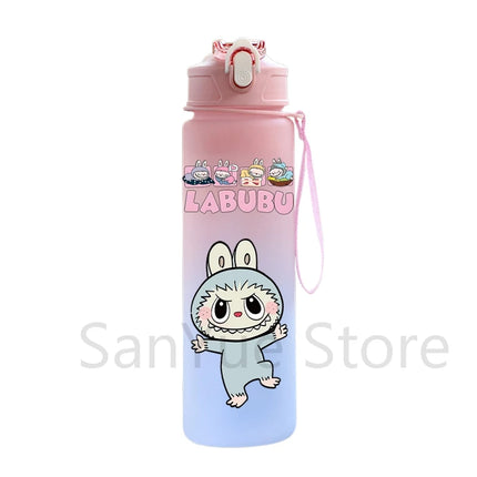 750Ml Cute Cartoon Printed Water Bottle Teenger Student Large Capacity Drinking Portable Outdoor Sport Water Cup Kid Gift
