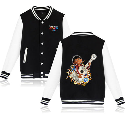 Coco Baseball Jacket Men Women Hip Hop Harajuku Jackets Streetwear Kids Boys Girls Loose College Coats