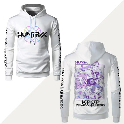 Hot Selling KPop Demon Hunter Pattern Hoodie Spring And Autumn Fashion Men And Women Loose Sweatshirt Long Sleeve Sweatshirt