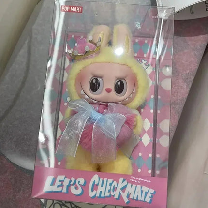 2025 New 17cm Labubu Popmart THE MONSTERS Let's Checkmate Series-Vinyl Plush Blind Box Hanging Card Trendy Play Toy Gift