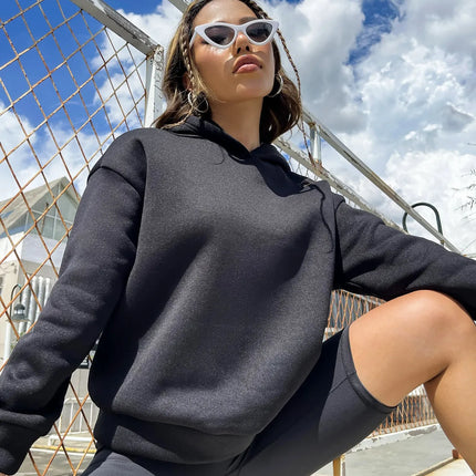 Blue Butterfly Art Letter Slogan Design Women Hoodie Comfortable Pullovers