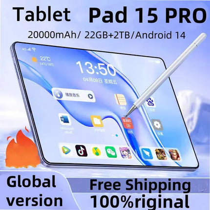 Global Version Original MI Tablet Pad 15 Pro Android 14 16GB+1TB 20000mAh 5G Dual SIM Card WiFi GPS 11inch HD 4K Mi Tablet