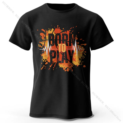 Bron To Play Men's Printed T-Shirt 100% Cotton Oversized Street Graphic Tees for Men Women Summer Tops
