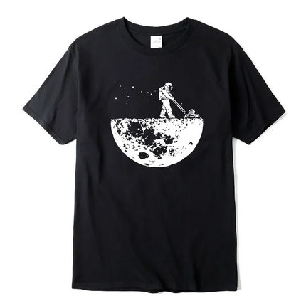 Summer Men T-shirt High Quality 100% Funny Cotton Lunar Cleaner Printing Casual Cool Loose O-neck Male Soft Tshirt Hip Hop Tees
