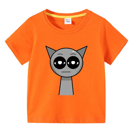 Summer Hot Sprunki Clothes Kids Game Incredibox Cotton T shirt Boys Short Sleeve Tee Toddler Girls Causal Tops Children Clothing