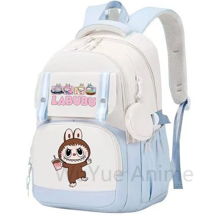 Cute Printed Backpack Teenager Student Shcoolbag Bookbag Knapsack Girl with Coin Purse Casual Bag Men Women Laptop Bag Mochila