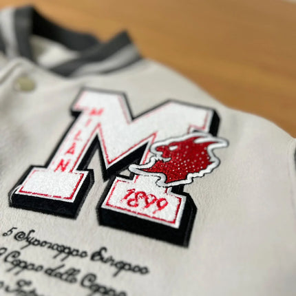 Trendy Soccer Fashion New Men's Embroidered Bomber Jacket Hip Hop Letter Splicing Leather Baseball Clothing Y2K Jacket