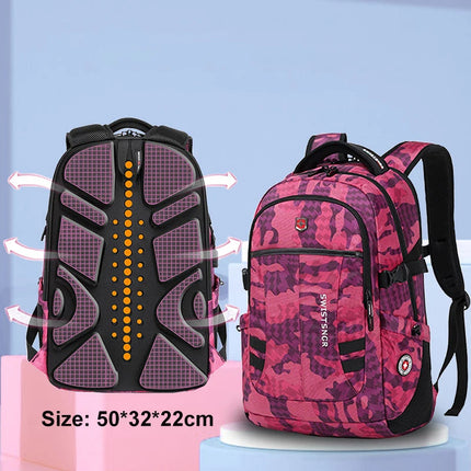 Waterproof Laptop Backpacks Women 17 inches Notebook USB Charging Backpack for Teenager Student Travel Business Trip Bag Mochila